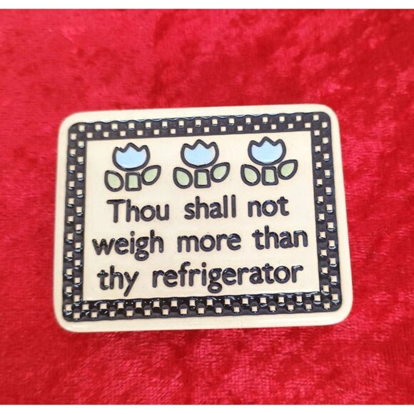 Decorative‎ Vintage Magnet With Humorous Quote Thou Shall Not - Picture 1 of 4